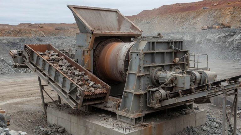 RC-J1200 jaw crusher on its frame